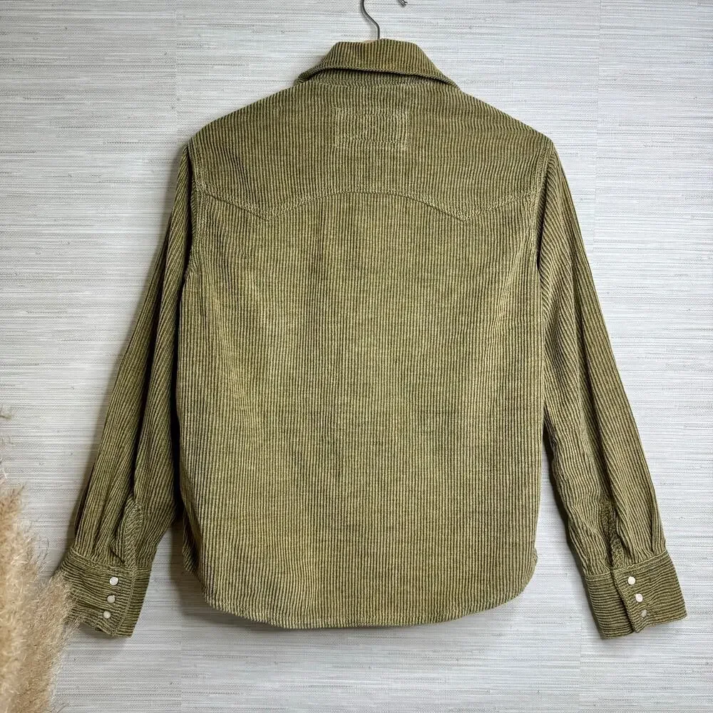 Free People corduroy button down shirt XS